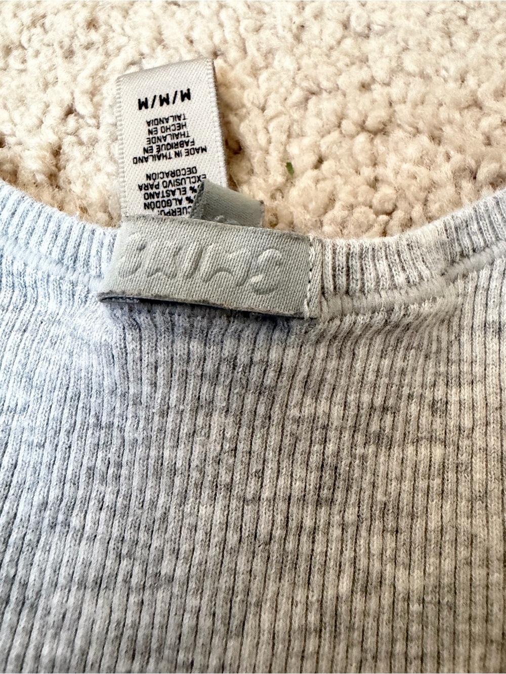 SKIMS Cotton Ribbed Tank Top in Light Heather Grey - Picture 5 of 6